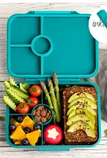 LEKKABOX Lekkabox Classic - Lunchbox met 4 vakken - Petrol