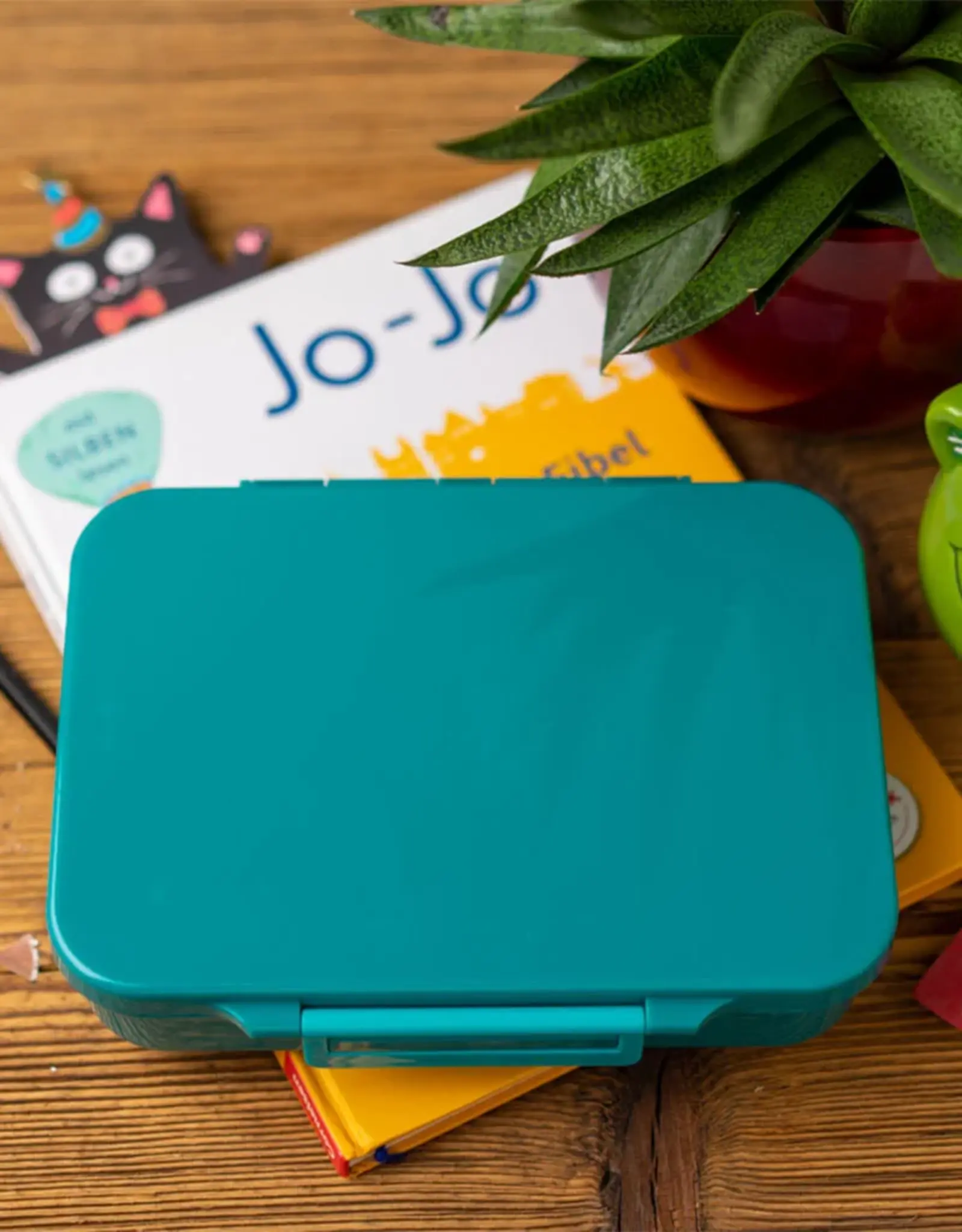 LEKKABOX Lekkabox Classic lunchbox 4 vakken - Petrol