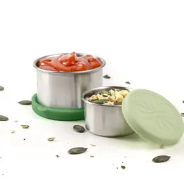 LEKKABOX Lekkabox Dipper - Set van 2 RVS dippotjes - Forest