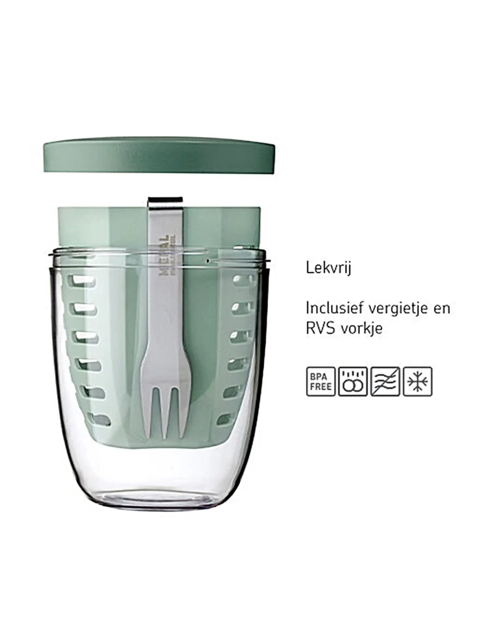 Mepal Fruit- & Veggiepot met vergietje - Vivid Mauve