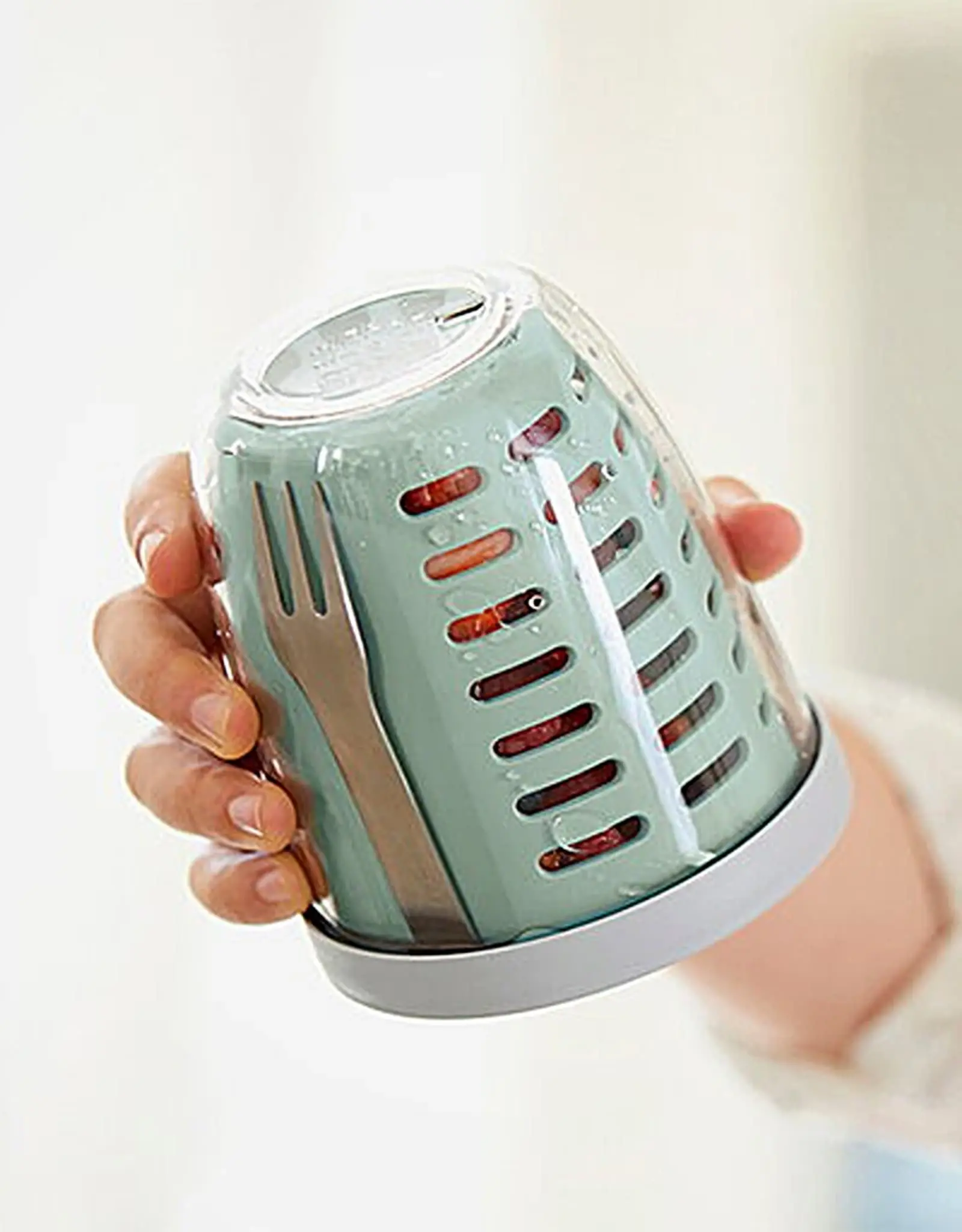 Mepal Fruit- & Veggiepot met vergietje - Vivid Mauve