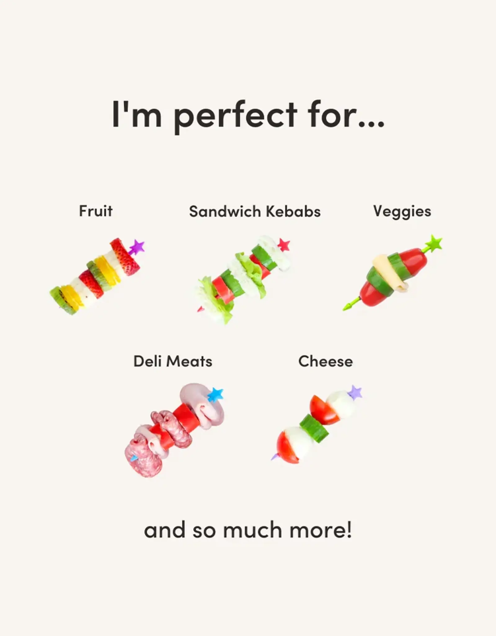 Lunch Punch Stix Lange prikkers - Ster Bright