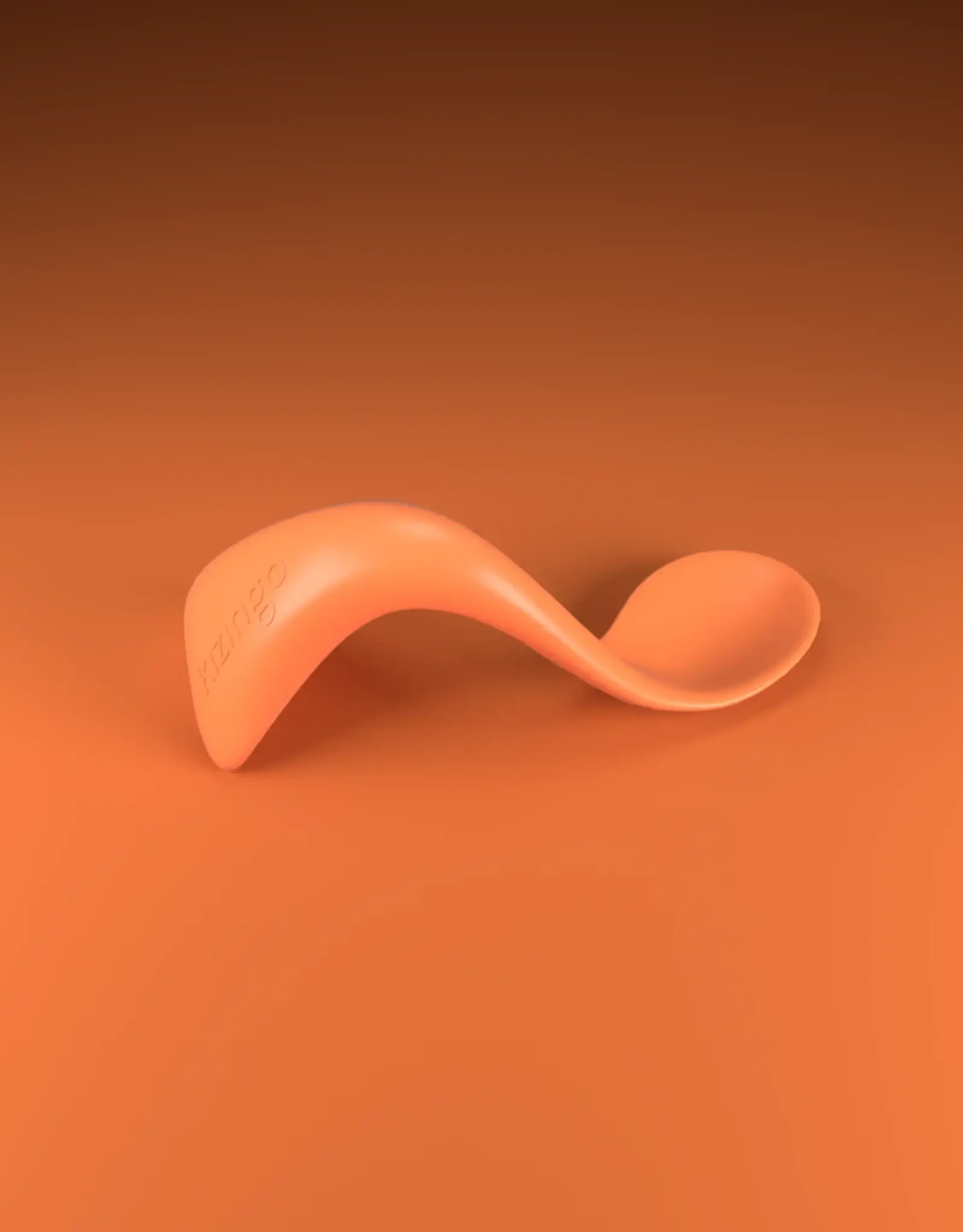 Kizingo Peuterlepel - Ergonomische lepel voor zelfstandig eten - Oranje