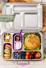 LEKKABOX Lekkabox Grande - RVS Lunchbox met 5 vakken - Berry