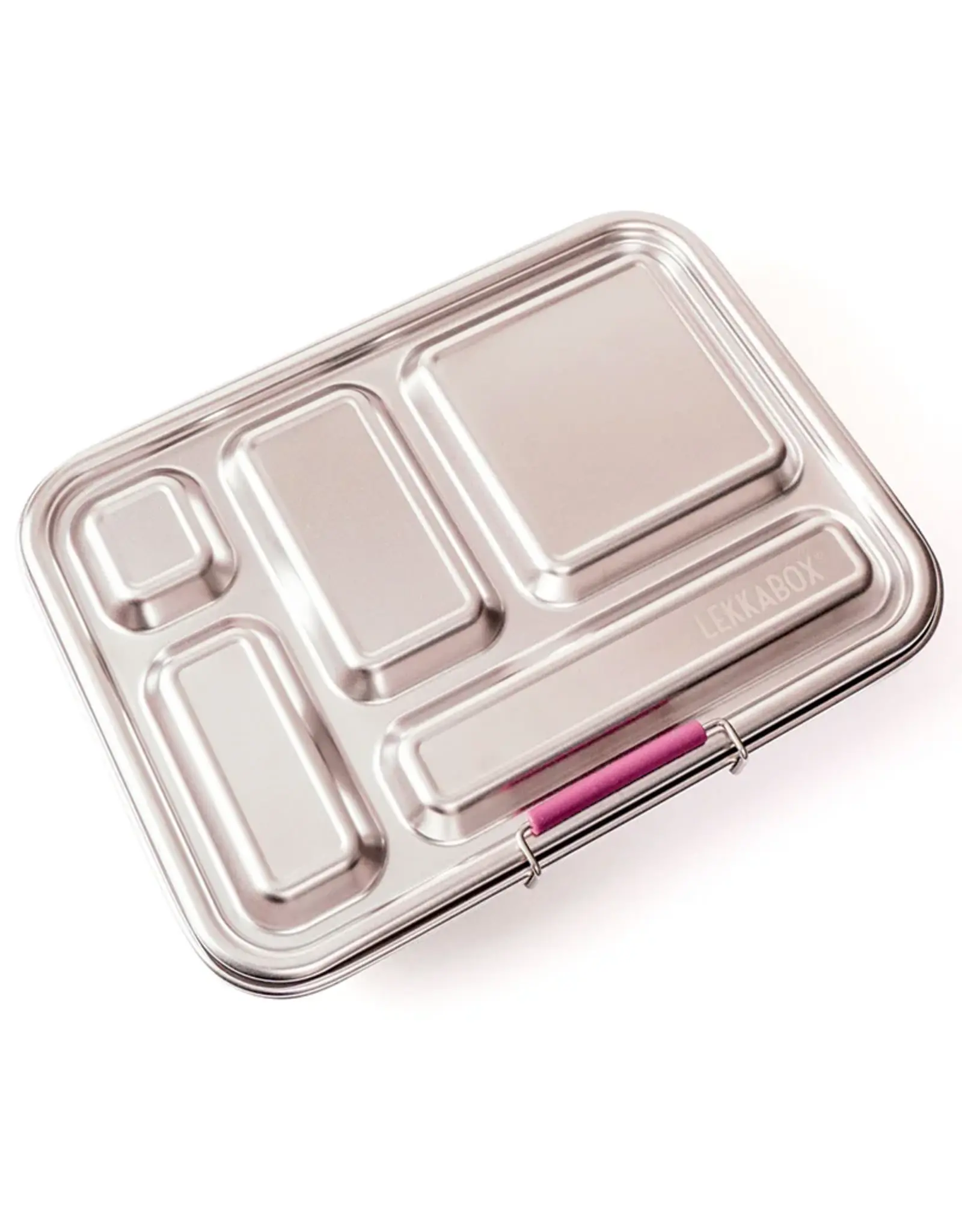 LEKKABOX Lekkabox Grande - RVS Lunchbox met 5 vakken - Berry