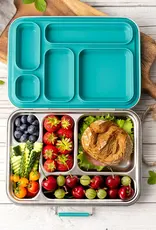 LEKKABOX Lekkabox Grande - RVS Lunchbox met 5 vakken - Petrol