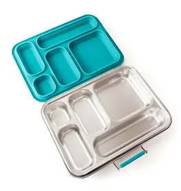 LEKKABOX Lekkabox Grande - RVS Lunchbox met 5 vakken - Petrol