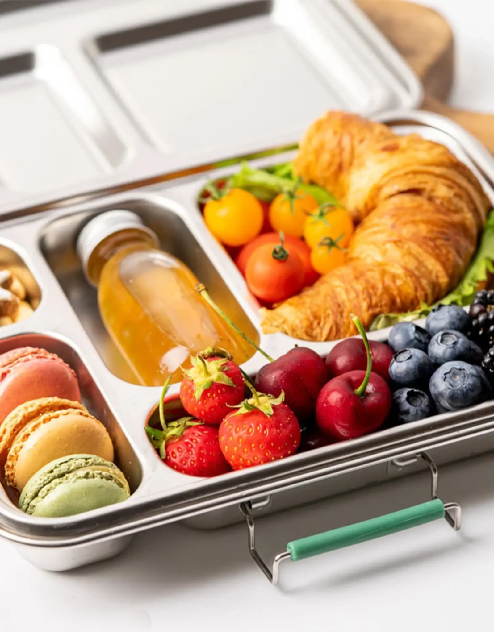 LEKKABOX Lekkabox Grande - RVS Lunchbox met 5 vakken - Petrol