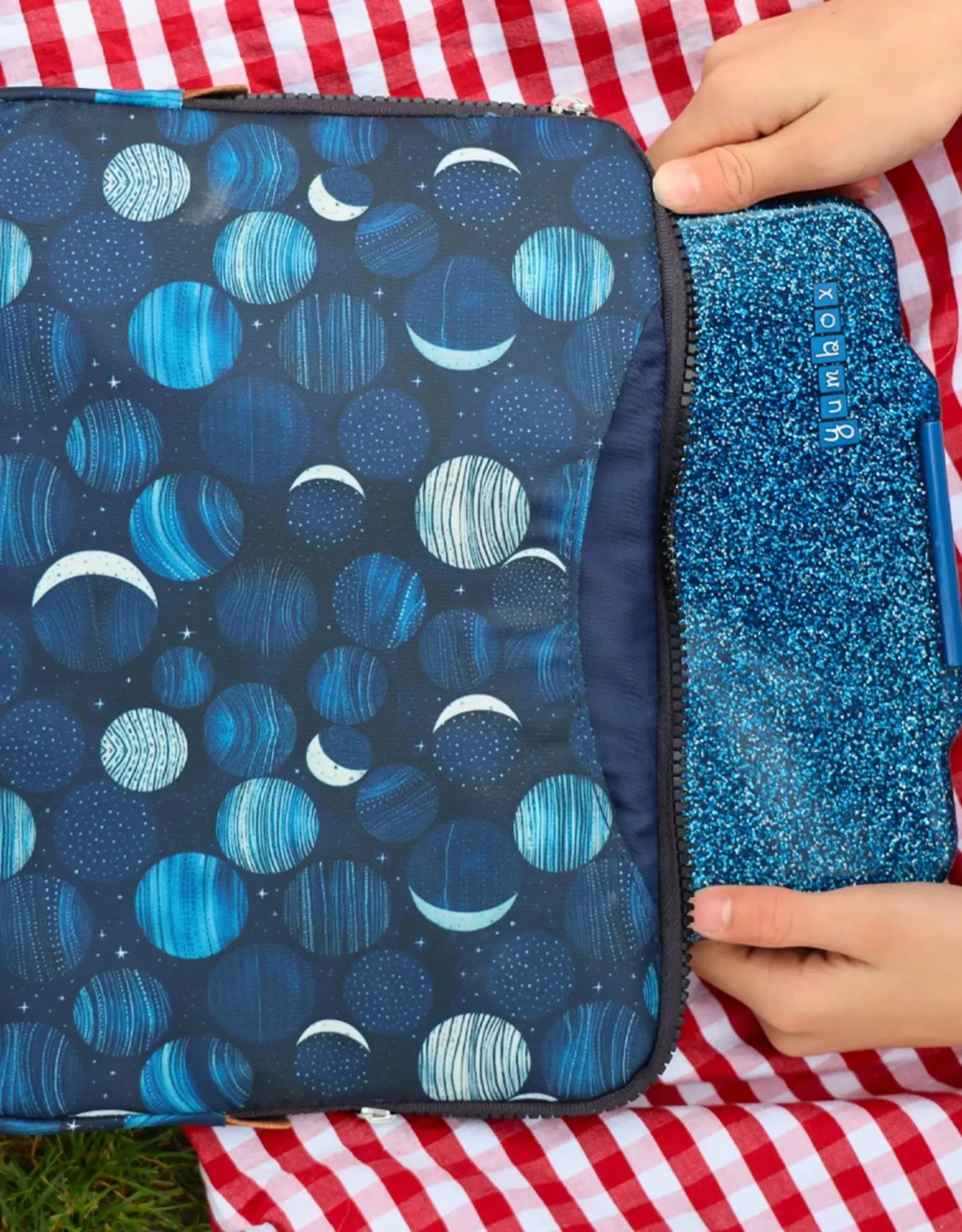 Yumbox Yumbox Prêt RVS 4-vakken - Glitter Twilight Blauw