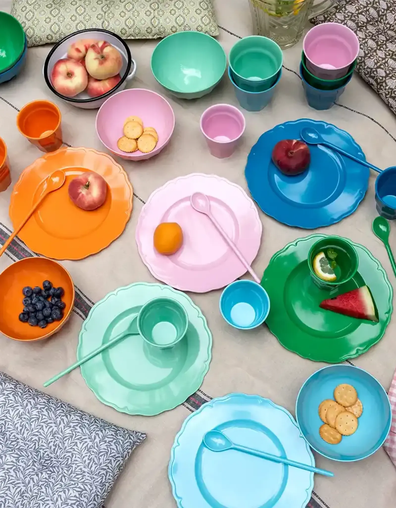 Rex London Melamine bord 20cm - Petrolblauw