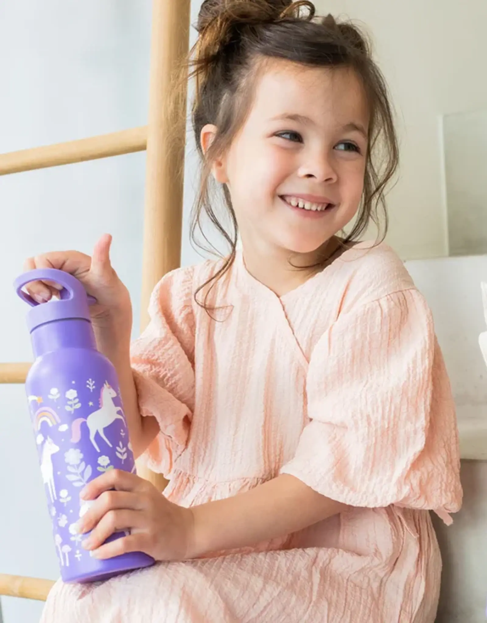 A Little Lovely Company RVS Drinkfles 500 ml - Unicorn Dreams