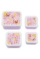 A Little Lovely Company Lunch en snackbox set - Bloementuin