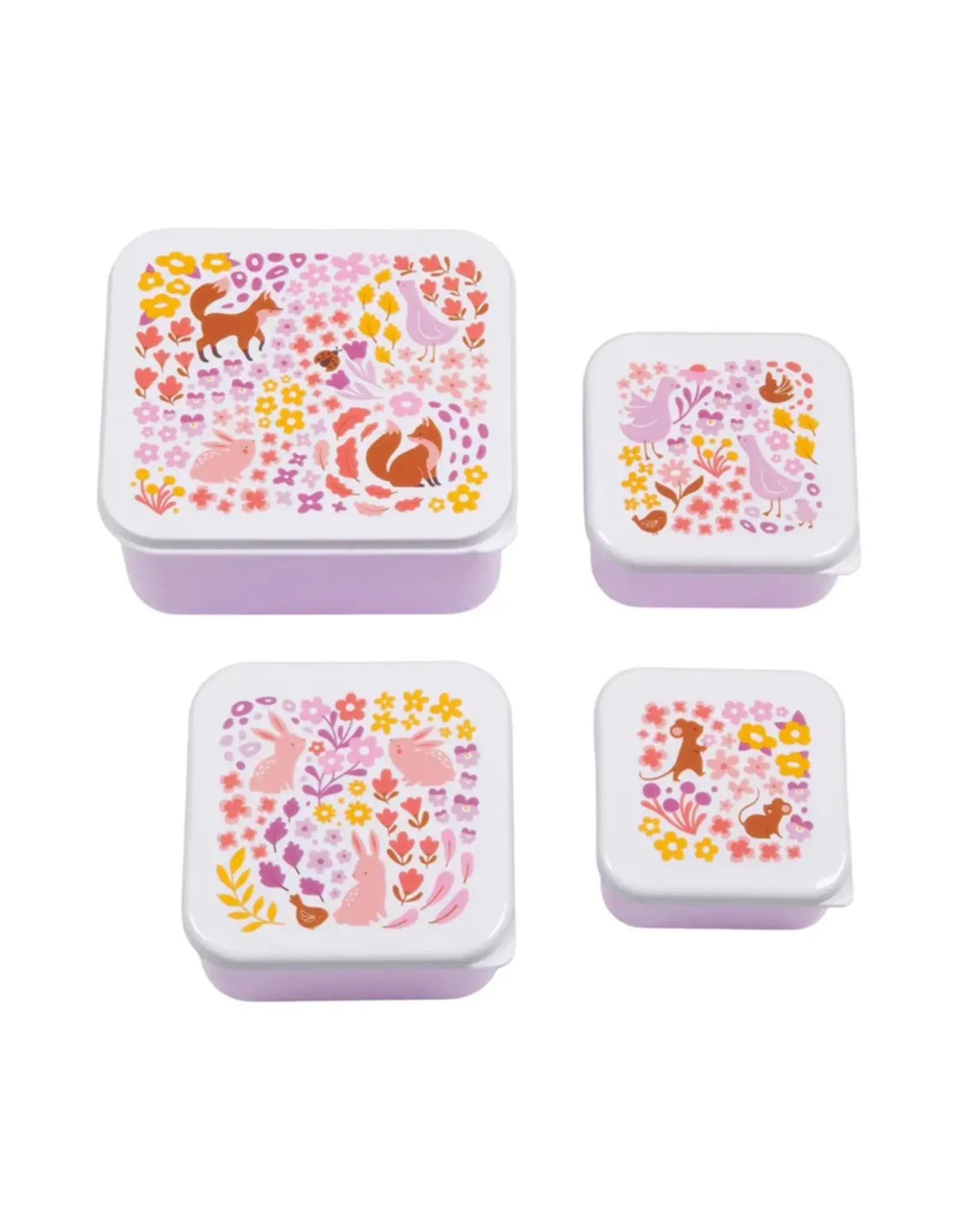 A Little Lovely Company Lunch en snackbox set - Bloementuin