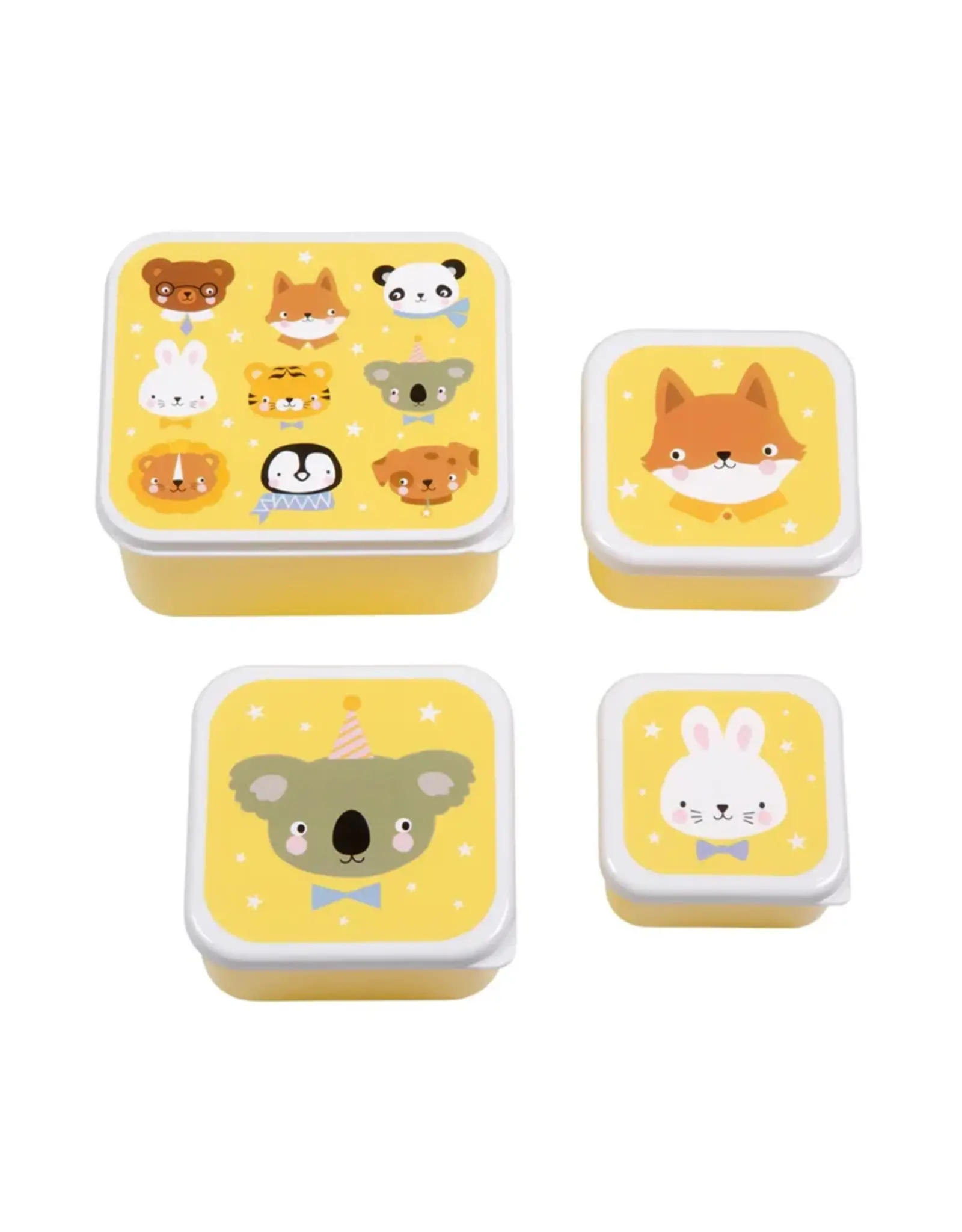 A Little Lovely Company Lunch en snackbox set - Dierenvriendjes