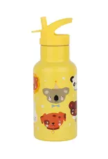 A Little Lovely Company RVS Drinkfles 350 ml - Dierenvriendjes