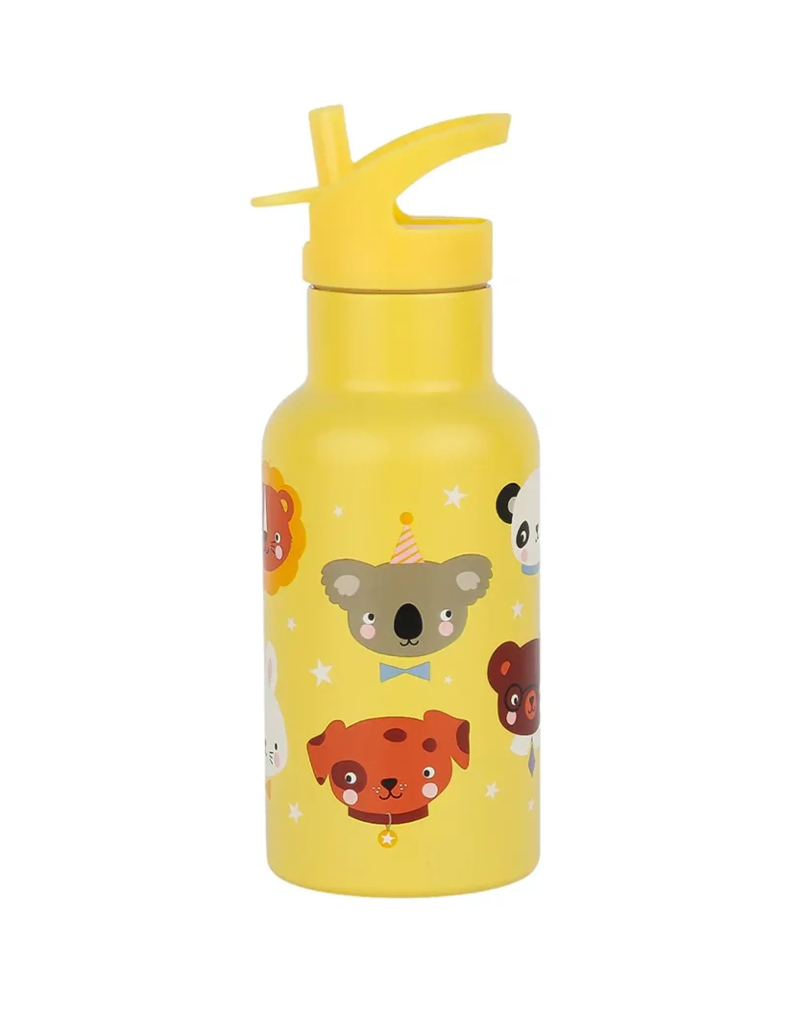 A Little Lovely Company RVS Drinkfles 350 ml - Dierenvriendjes