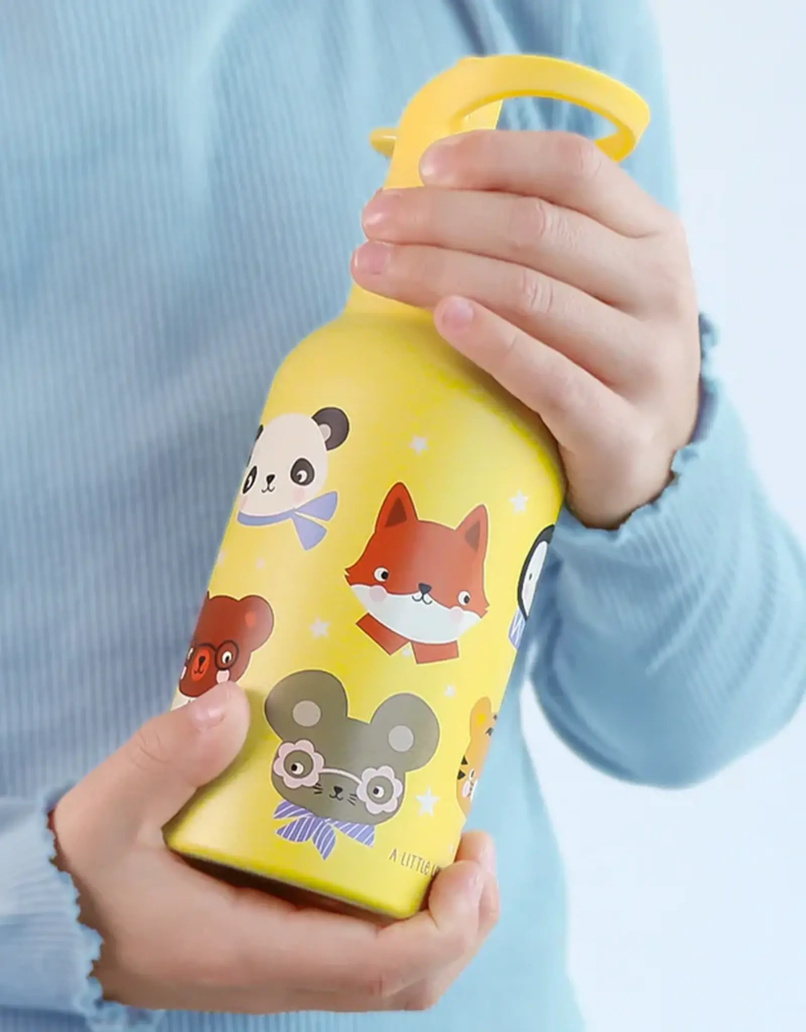 A Little Lovely Company RVS Drinkfles 350 ml - Dierenvriendjes