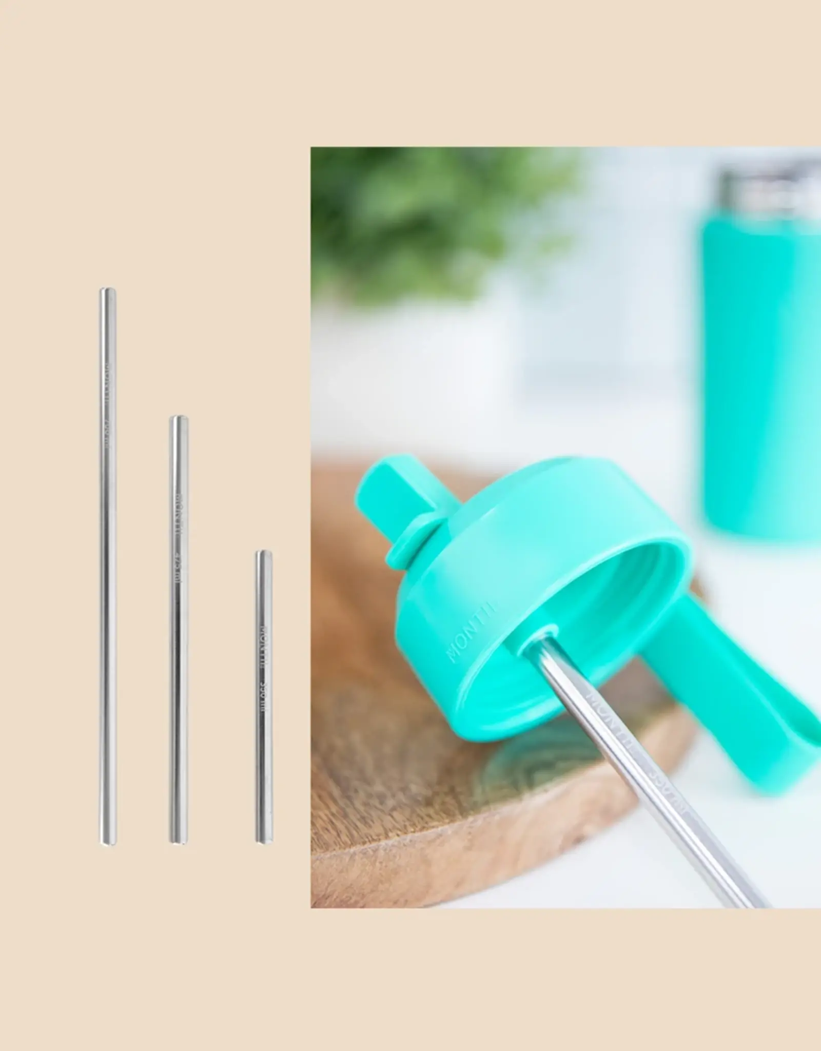 Montii Montii RVS Rietje voor Fusion Sipper dop