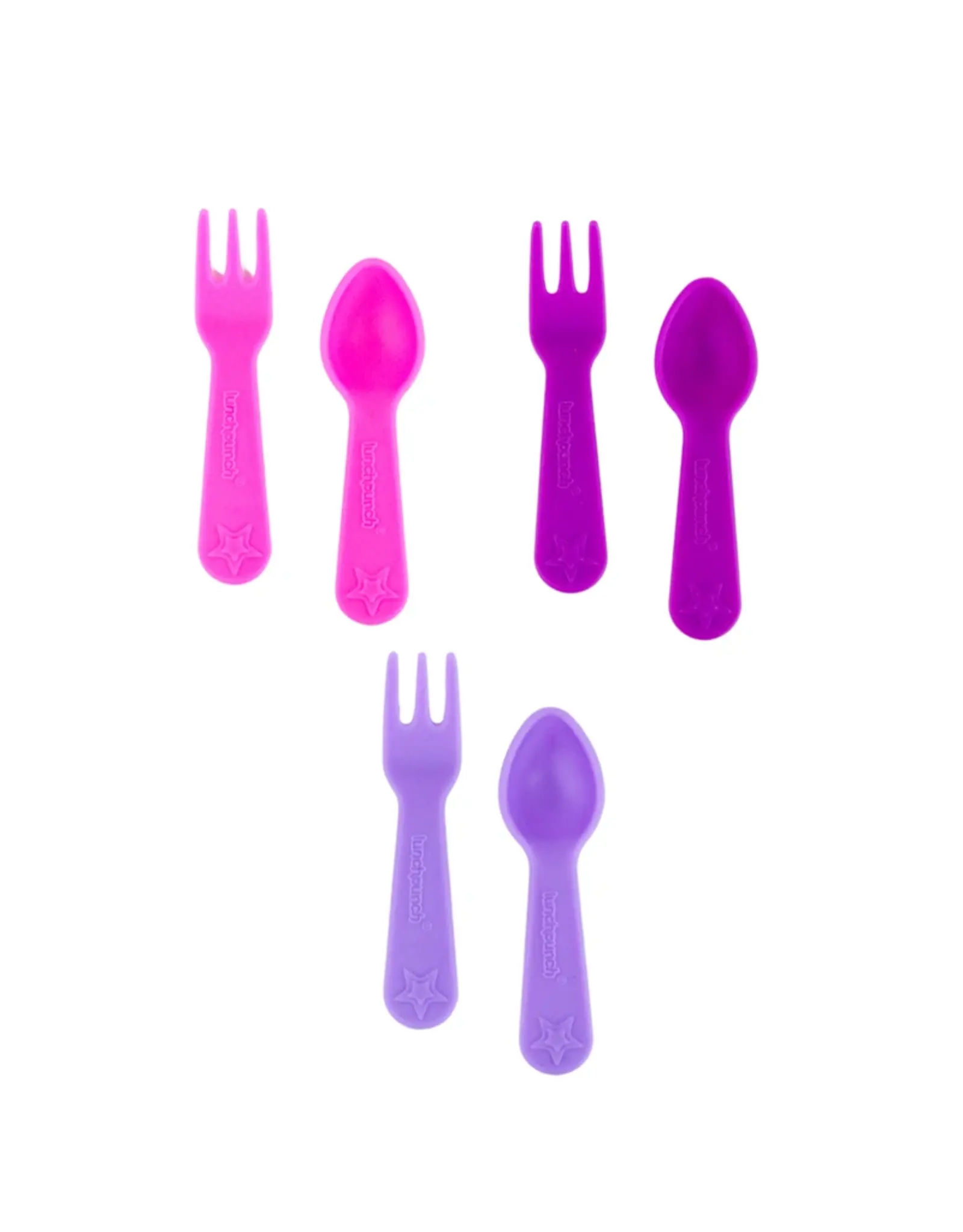 Lunch Punch Lunch Punch - Mini vork en lepel set - Blush