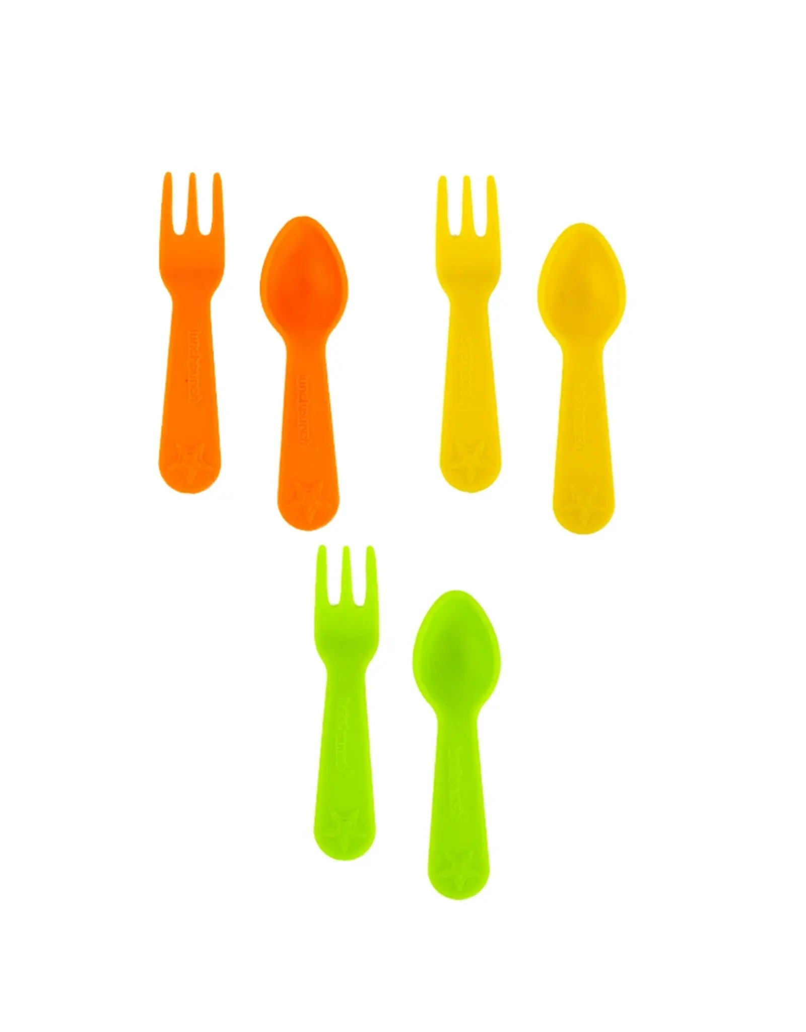 Lunch Punch Lunch Punch - Mini vork en lepel set - Bright