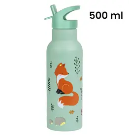A Little Lovely Company RVS Drinkfles 500 ml - Bosvriendjes Saliegroen