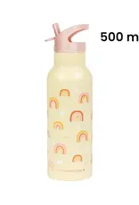 A Little Lovely Company RVS Drinkfles 500 ml - Regenbogen