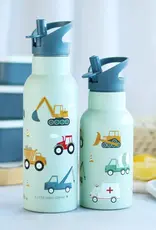 A Little Lovely Company RVS Drinkfles 500 ml - Voertuigen