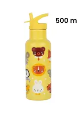 A Little Lovely Company RVS Drinkfles 500 ml - Dierenvriendjes