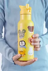 A Little Lovely Company RVS Drinkfles 500 ml - Dierenvriendjes