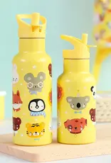 A Little Lovely Company RVS Drinkfles 500 ml - Dierenvriendjes
