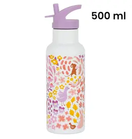 A Little Lovely Company RVS Drinkfles 500 ml - Bloementuin