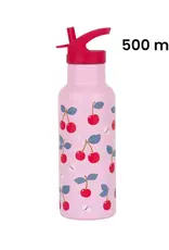 A Little Lovely Company RVS Drinkfles 500 ml - Kersen