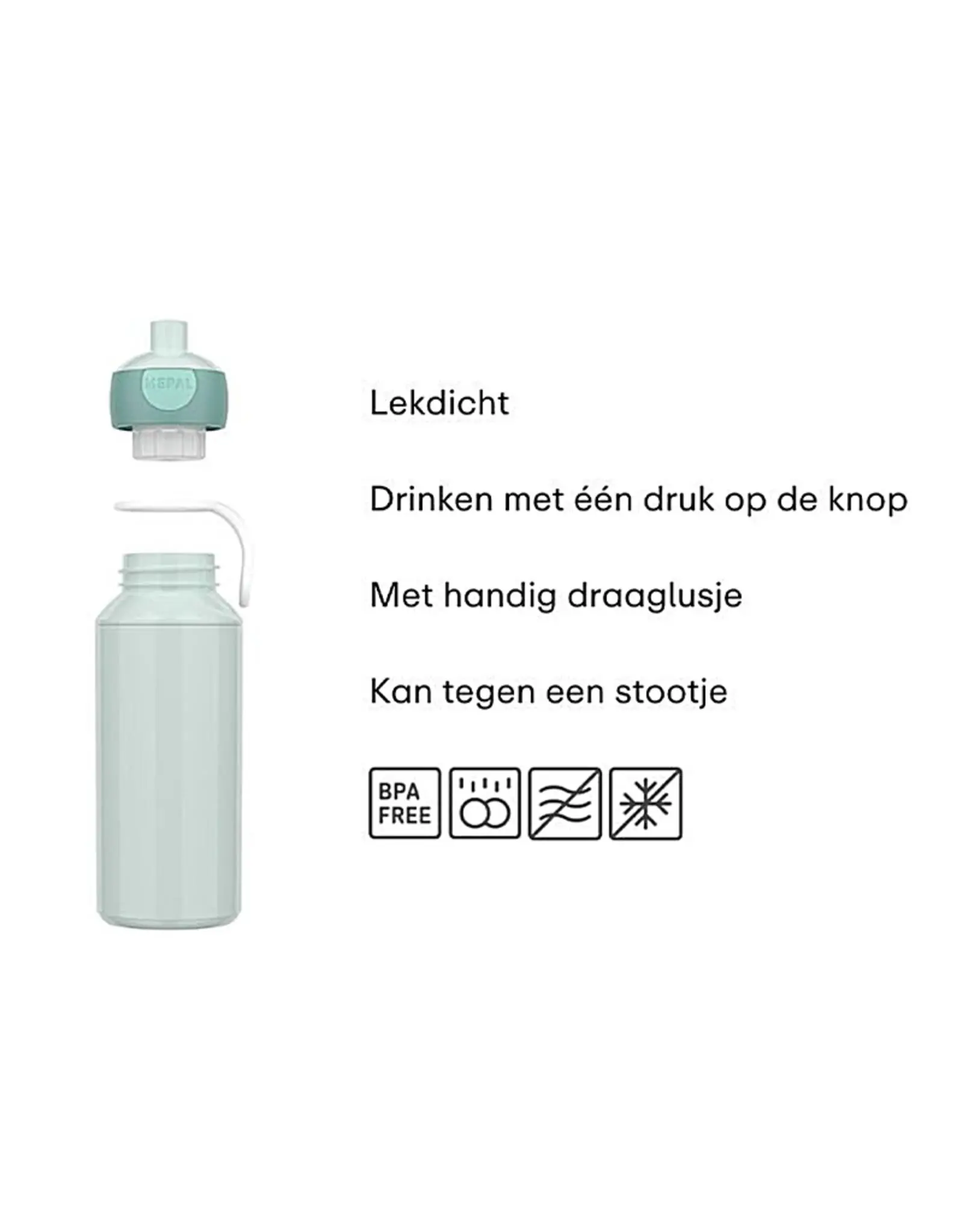 Mepal Drinkfles pop-up Campus 400 ml - Food Fest