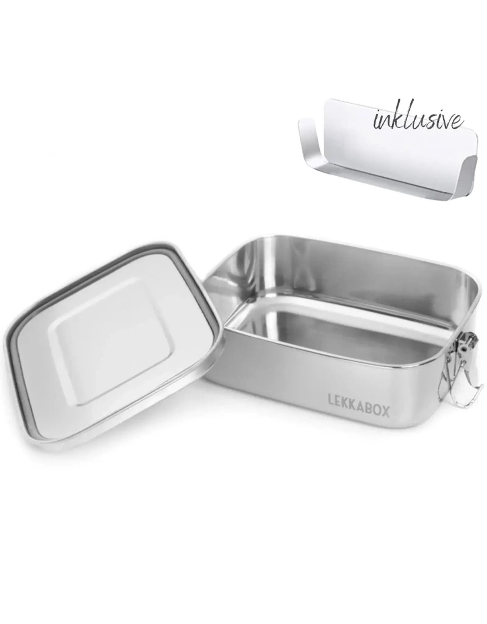 LEKKABOX Lekkabox Safe RVS Bentobox - 1000ml met flexibele verdeler