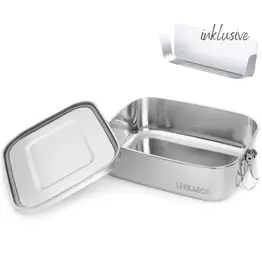 LEKKABOX Lekkabox Safe RVS Bentobox - 1000ml met flexibele verdeler