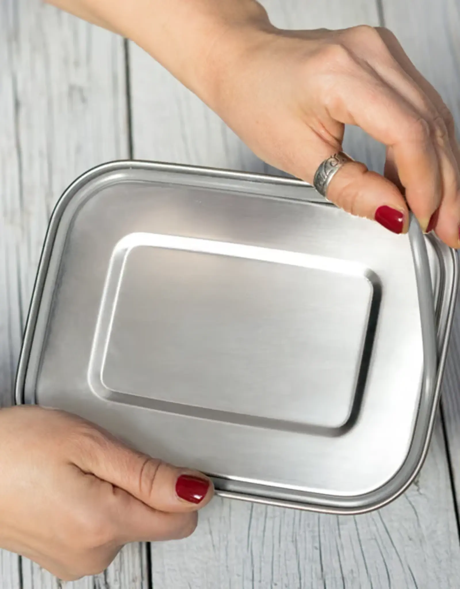 LEKKABOX Lekkabox Safe RVS Bentobox - 1000ml met flexibele verdeler