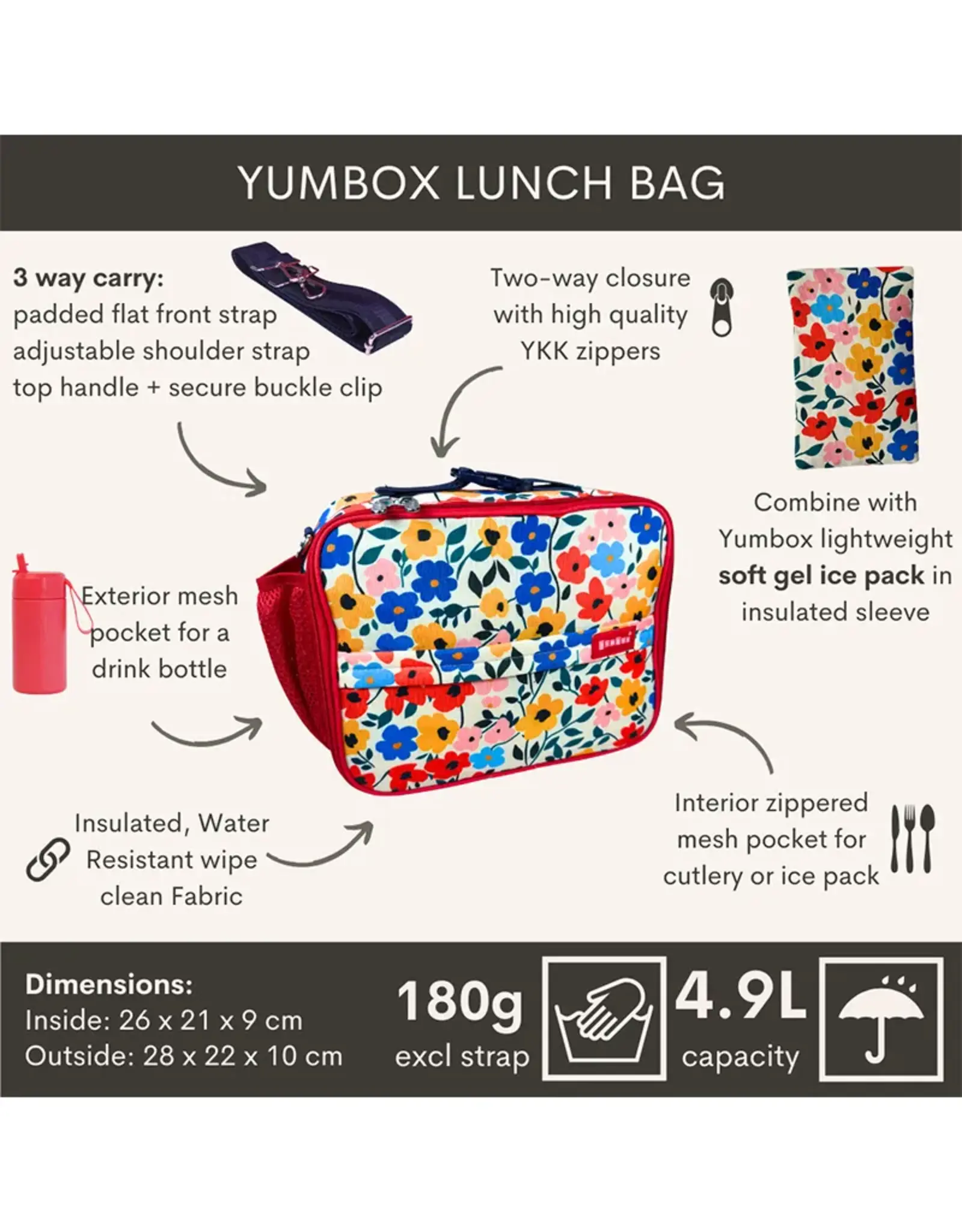 Yumbox Koeltas - Klaprozen