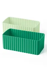 LEKKABOX Silicone Bento Cups - Rechthoek set/2 - Forest