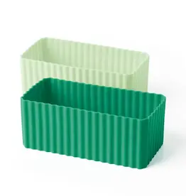 LEKKABOX Silicone Bento Cups - Rechthoek set/2 - Forest