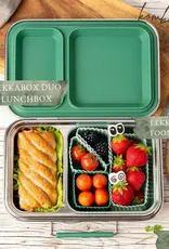 LEKKABOX Silicone Bento Cups - Rechthoek set/2 - Forest