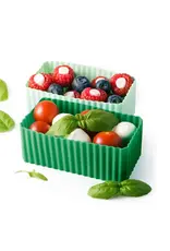 LEKKABOX Silicone Bento Cups - Rechthoek set/2 - Forest