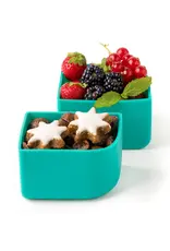 LEKKABOX Silicone Bento Cups - Afgerond set/2 - Petrol