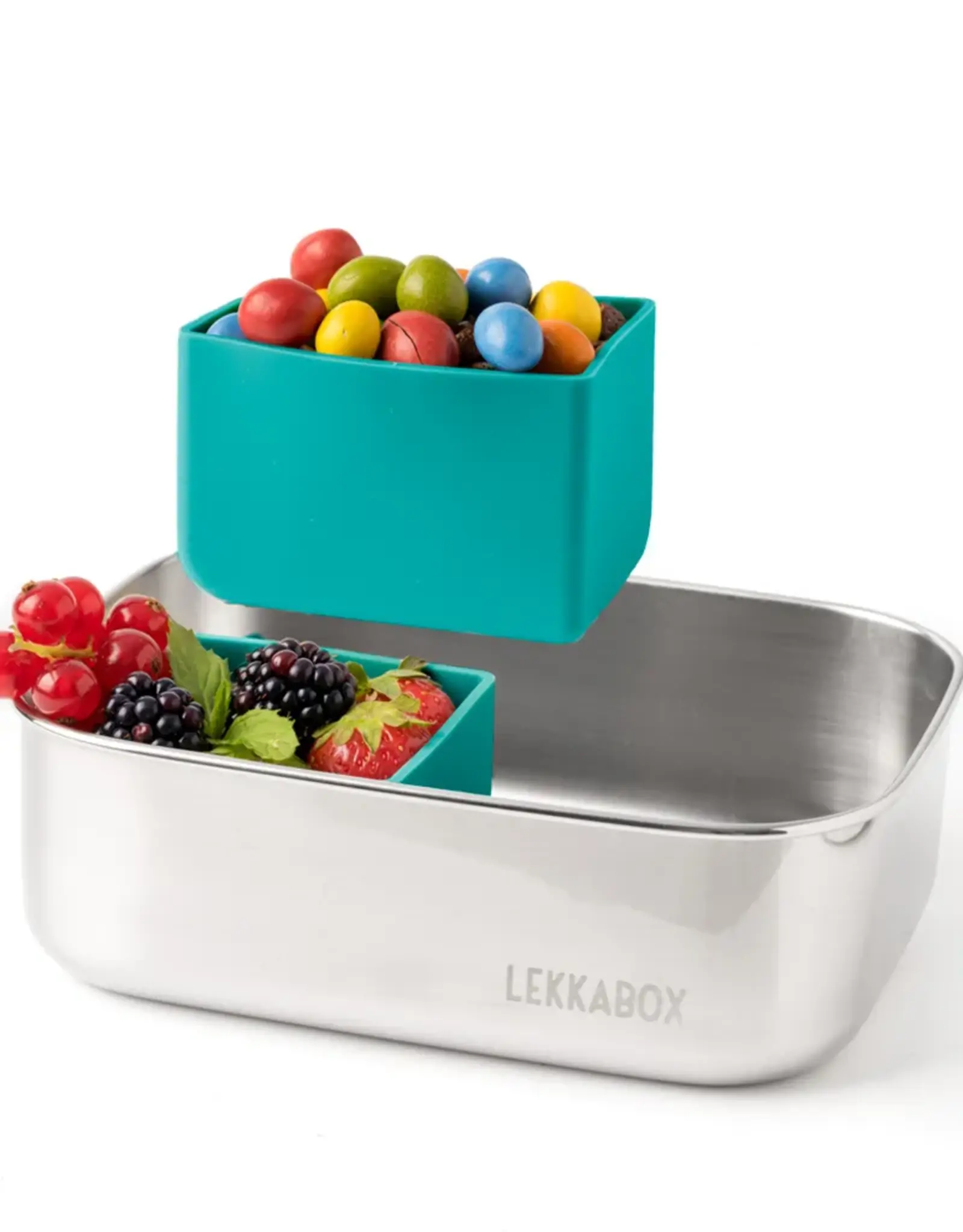 LEKKABOX Silicone Bento Cups - Afgerond set/2 - Petrol