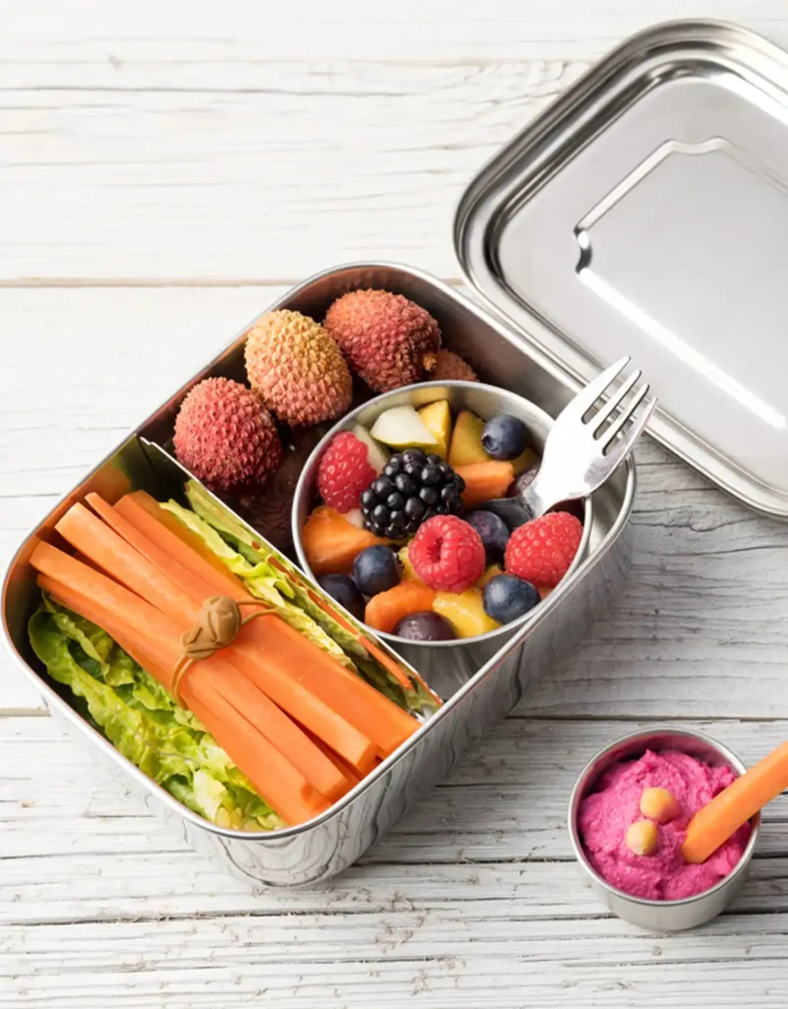 LEKKABOX Lekkabox Dipper Midi - RVS dippotje 200 ml - Forest