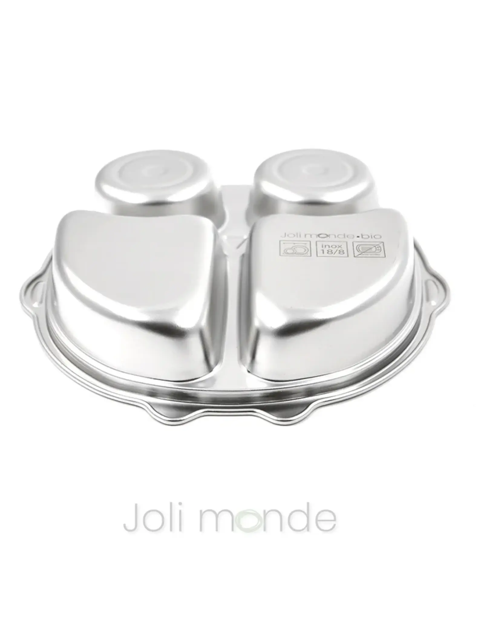 Joli monde Joli Monde - RVS kinderbord Uil - 4 vakjes