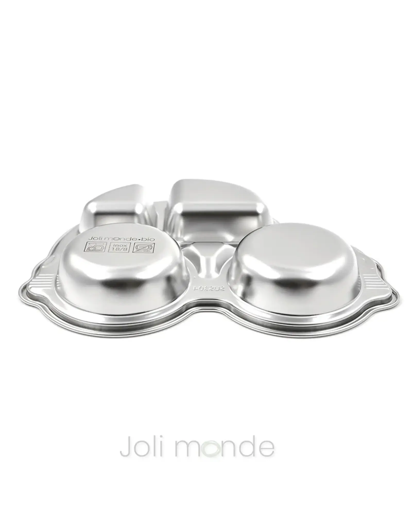 Joli monde Joli Monde - RVS kinderbord Auto - 5 vakjes