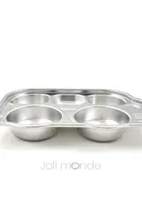 Joli monde Joli Monde - RVS kinderbord Bus - 5 vakjes