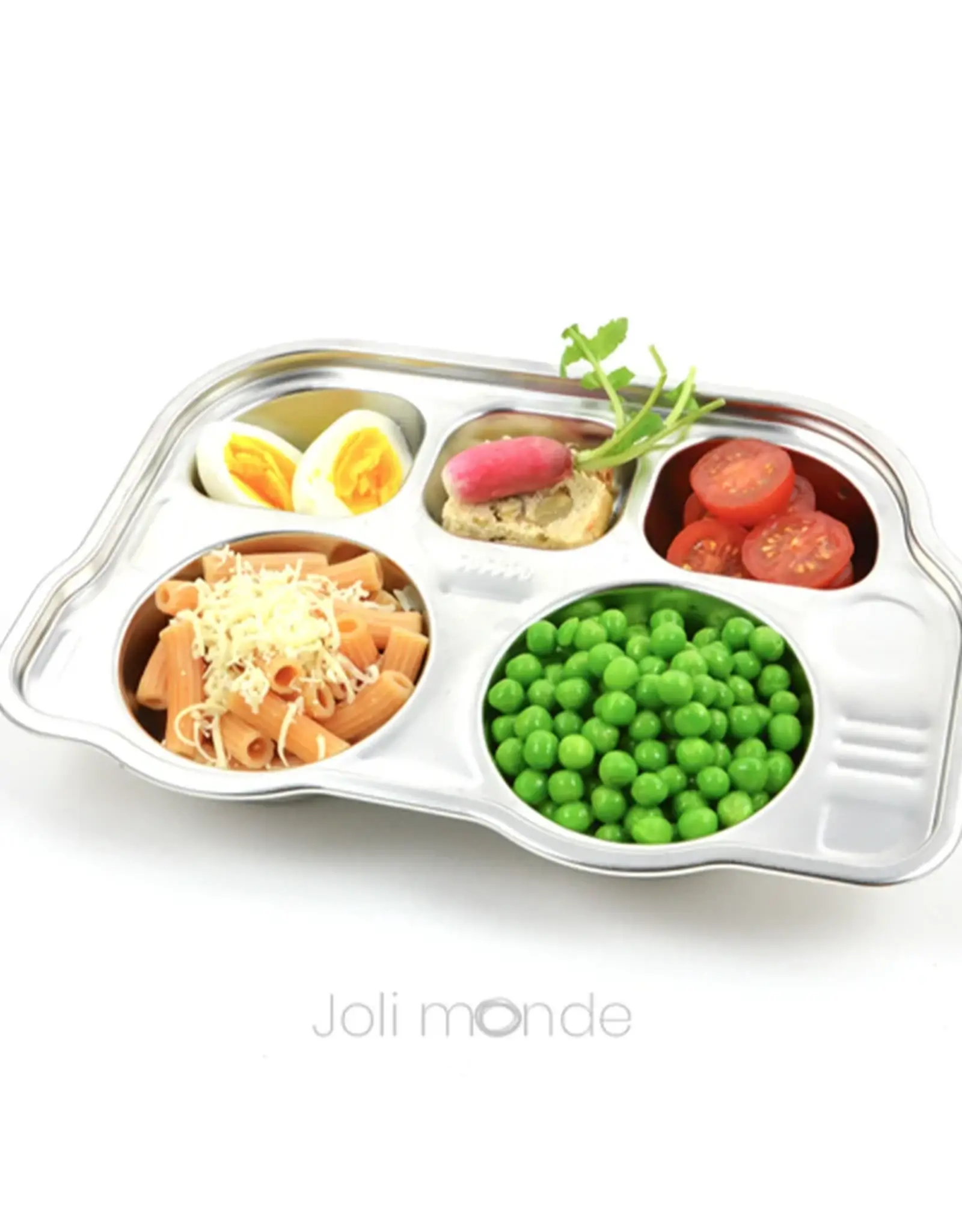 Joli monde Joli Monde - RVS kinderbord Bus - 5 vakjes