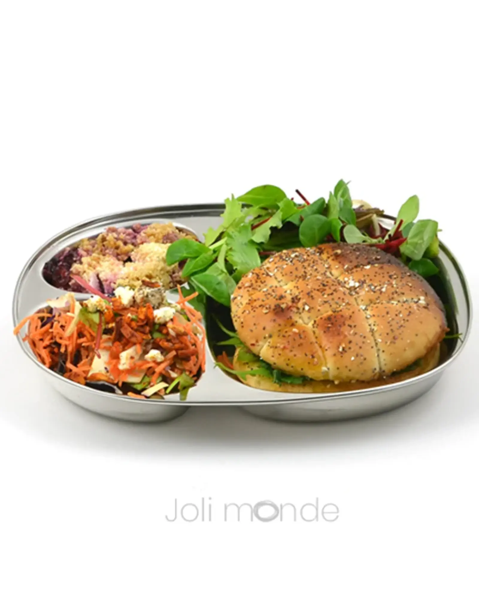 joli monde Joli Monde - RVS kinderbord - Groot 3 vakjes