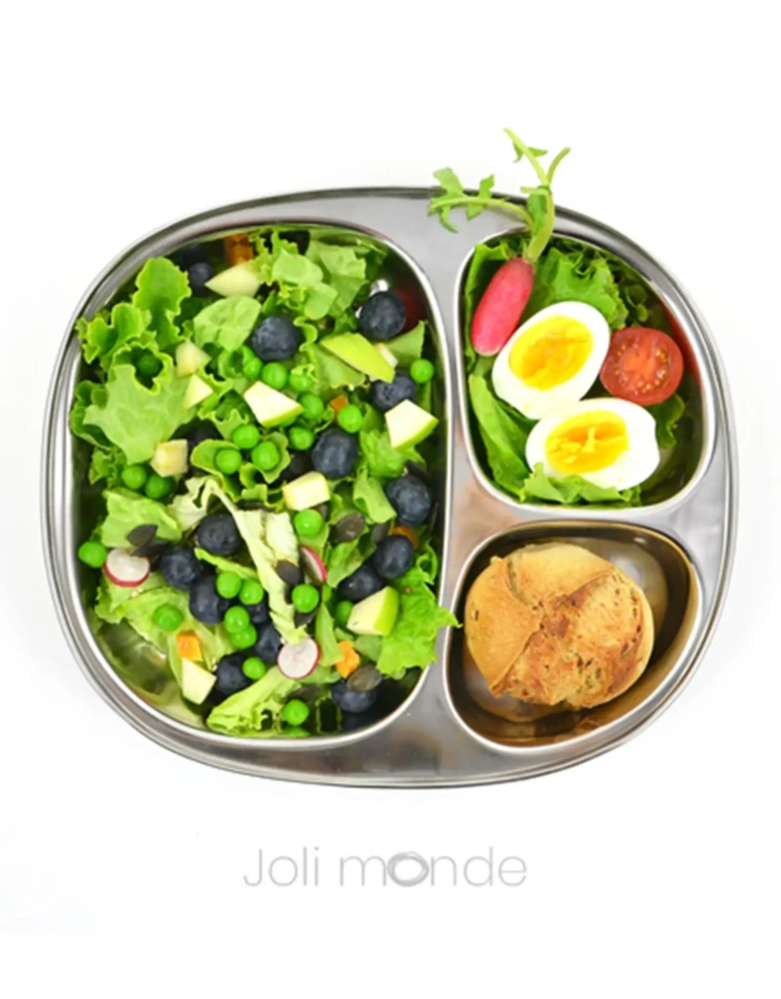 joli monde Joli Monde - RVS kinderbord - Groot 3 vakjes